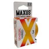Презервативы анатомической формы Maxus Sensual - 3 шт. - Maxus - купить с доставкой в Пушкино