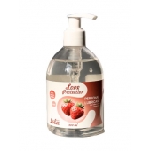 Лубрикант на водной снове Love Protection Strawberry с ароматом клубники - 300 мл. - Lola Games - купить с доставкой в Пушкино
