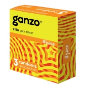 Ароматизированные презервативы Ganzo Juice - 3 шт. - Ganzo - купить с доставкой в Пушкино