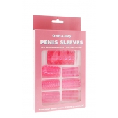Набор из 7 розовых насадок на пенис ONE-A-DAY PENIS SLEEVES PINK - Seven Creations - в Пушкино купить с доставкой