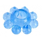 Голубая гелевая насадка-цветок - Toyfa Basic - в Пушкино купить с доставкой