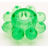 Зеленое эрекционное кольцо-цветок - Toyfa Basic - в Пушкино купить с доставкой