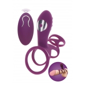 Фиолетовая эрекционная вибронасадка Halo Halo C-Ring Sleeve - Toy Joy - в Пушкино купить с доставкой