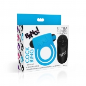 Голубое эрекционное виброкольцо 28X Remote Control Vibrating Cock Ring   Bullet - XR Brands - в Пушкино купить с доставкой