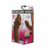 Коричневая насадка на пенис Wolftooth Sleeve - 13 см. - Baile - в Пушкино купить с доставкой