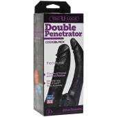 Черная насадка-фаллоимитатор для двойной стимуляции Double Penetrator - 16 см. - Doc Johnson - купить с доставкой в Пушкино