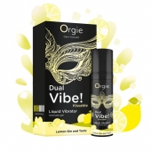 Съедобный жидкий вибратор Dual Vibe! со вкусом лимонного джина с тоником - 15 мл. - ORGIE - купить с доставкой в Пушкино