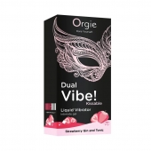 Съедобный жидкий вибратор Dual Vibe! со вкусом клубничного джина с тоником - 15 мл. - ORGIE - купить с доставкой в Пушкино