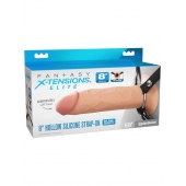 Полый страпон на ремнях 8’’ Hollow Silicone Strap-on - Pipedream - купить с доставкой в Пушкино