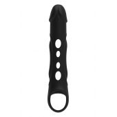 Черная насадка-удлинитель Vibrating Extender With Remote с вибрацией - Dream Toys - в Пушкино купить с доставкой