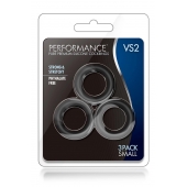 Набор из 3 черных эрекционных колец Black Small Penis Rings - Blush Novelties - в Пушкино купить с доставкой
