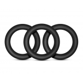 Набор из 3 черных эрекционных колец Black Small Penis Rings - Blush Novelties - в Пушкино купить с доставкой