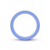 Голубое люминесцентное кольцо Silicone Glo Cock Ring - Blush Novelties - в Пушкино купить с доставкой