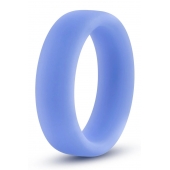 Голубое люминесцентное кольцо Silicone Glo Cock Ring - Blush Novelties - в Пушкино купить с доставкой