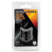 Черное эрекционное кольцо на мошонку Beef Ball Stretcher Snug X Long - Blush Novelties - в Пушкино купить с доставкой