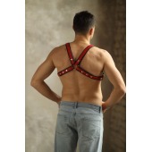 Черно-красная мужская портупея Black-Red - БДСМ Арсенал - купить с доставкой в Пушкино