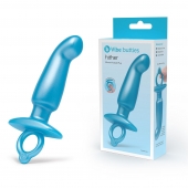Голубая анальная пробка для массажа простаты Hither Silicone Prostate Plug - 14,3 см. - b-Vibe - в Пушкино купить с доставкой