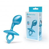 Голубая анальная пробка для массажа простаты Bulb Silicone Prostate Plug - 10,7 см. - b-Vibe - в Пушкино купить с доставкой