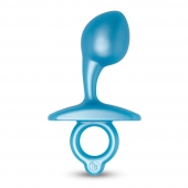 Голубая анальная пробка для массажа простаты Bulb Silicone Prostate Plug - 10,7 см. - b-Vibe - в Пушкино купить с доставкой