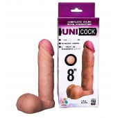 Фаллическая насадка для страпона UNICOCK 8  - 20 см. - LOVETOY (А-Полимер) - купить с доставкой в Пушкино