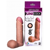 Фаллическая насадка для страпона UNICOCK 8  - 20 см. - LOVETOY (А-Полимер) - купить с доставкой в Пушкино