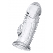 Прозрачная насадка на пенис с шипиками и коготком - 13,5 см. - A-toys - в Пушкино купить с доставкой