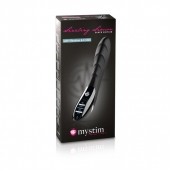 Вибратор с электростимуляцией Sizzling Simon Black Edition - 27 см. - MyStim - купить с доставкой в Пушкино