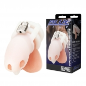 Белая клетка для пениса Silicone Small 2 in Cock Cage With Ball Divider - BlueLine - купить с доставкой в Пушкино