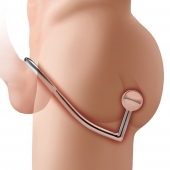 Кольцо на пенис с анальным стимулятором Stainless Steel Anal Hook   Cock Ring - BlueLine - в Пушкино купить с доставкой