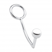 Кольцо на пенис с анальным стимулятором Stainless Steel Anal Hook   Cock Ring - BlueLine - в Пушкино купить с доставкой