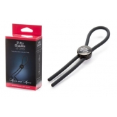 Тёмно-серое эрекционное кольцо с зажимом Again and Again Adjustable Cock Ring - Fifty Shades of Grey - в Пушкино купить с доставкой