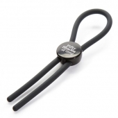 Тёмно-серое эрекционное кольцо с зажимом Again and Again Adjustable Cock Ring - Fifty Shades of Grey - в Пушкино купить с доставкой