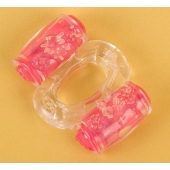 Прозрачное виброкольцо с двумя вибропульками - Toyfa Basic - в Пушкино купить с доставкой