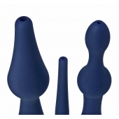 Набор из 3 универсальных насадок для анального душа Universal 3 Piece Silicone Enema Attachment Set - XR Brands - купить с доставкой в Пушкино