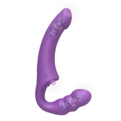 Фиолетовый безремневой страпон Straples Strap-On Dildo - Erokay - купить с доставкой в Пушкино