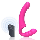 Розовый безремневой страпон Straples Strap-On Dildo - Erokay - купить с доставкой в Пушкино