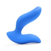 Синий вибромассажер простаты 3,5’’ Curve P-spot Massager - 12 см. - Erokay - в Пушкино купить с доставкой