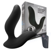 Черный вибромассажер простаты 3,5’’ Remote Control Curve P-spot Massager - 12 см. - Erokay - в Пушкино купить с доставкой