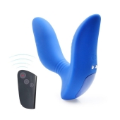 Синий вибромассажер простаты 3,5’’ Remote Control Curve P-spot Massager - 12 см. - Erokay - в Пушкино купить с доставкой