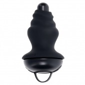 Черный вибростимулятор со съёмной насадкой Echo - 15,3 см. - Gender X