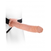 Фаллопротез телесного цвета Hollow Strap-On - 29 см. - Pipedream - купить с доставкой в Пушкино