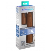 Коричневая насадка на член 2  Silicone X-tension - 20,3 см. - Pipedream - в Пушкино купить с доставкой