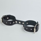 Черные кожаные наручники-фиксатор - Sitabella - купить с доставкой в Пушкино