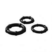 Набор из 3 черных эрекционных колец Babooom Ring Set - Adrien Lastic - в Пушкино купить с доставкой