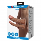 Реалистичная полая насадка на член для двойного проникновения Yairon - 17,5 см. - Baile - купить с доставкой в Пушкино