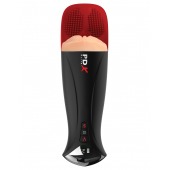 Телесный мастурбатор-вагина в черной колбе с вибрацией Fuck-O-Matic Pro XL - Pipedream - в Пушкино купить с доставкой