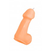 Оранжевая свеча в форме пениса - 47 гр. - Pecado - купить с доставкой в Пушкино
