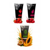 Набор из 3 съедобных лубрикантов JUJU (клубника, малина, тропические фрукты) - JuJu - купить с доставкой в Пушкино