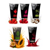 Набор из 5 съедобных лубрикантов JUJU (клубника, малина, тропические фрукты, вишня, кокос) - JuJu - купить с доставкой в Пушкино