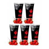 Набор из 5 съедобных лубрикантов JUJU со вкусом клубники - JuJu - купить с доставкой в Пушкино